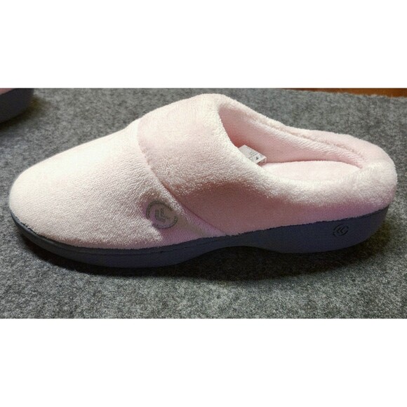 ISOTONER Eco Comfort hoodback Women's Slippers Memory Foam PINK Size 7.5-8 - Picture 6 of 15